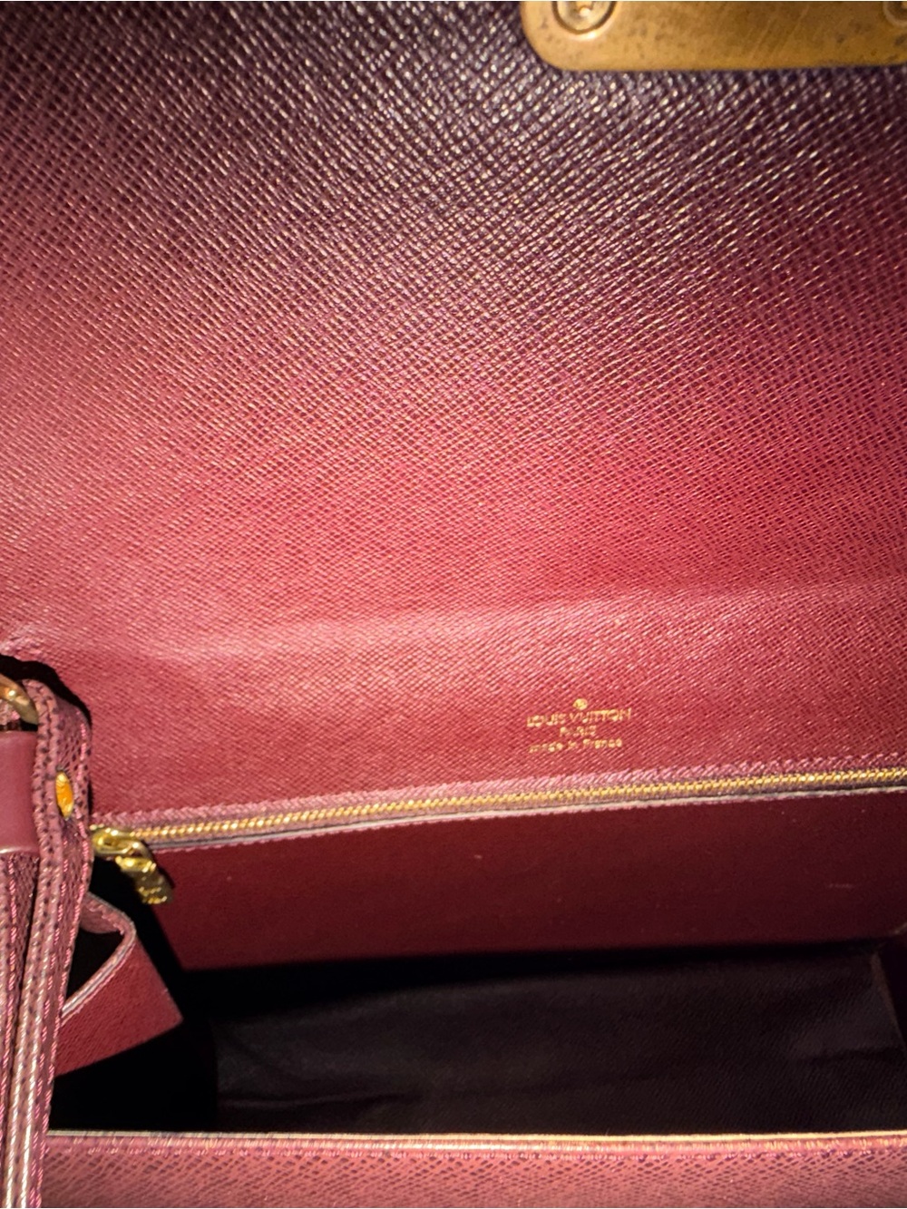 Louis Vuitton Burgundy Taiga Pochette Kourad Clutch Bag - Picture 12 of 14
